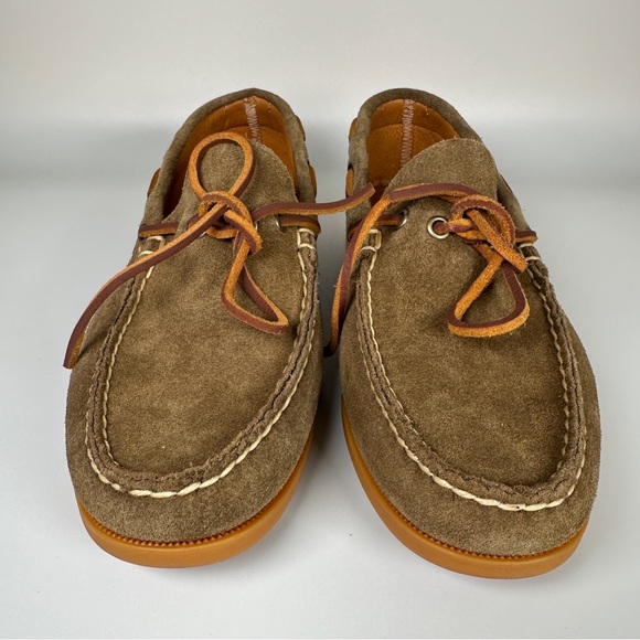 Easymoc Moccasin Leather Suede Shoes Men\'s Size 8 D Olive Green main image 5